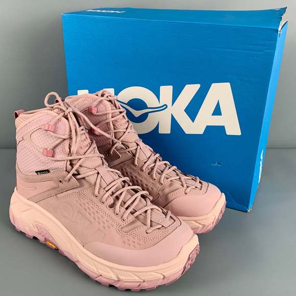 HOKA Pink Leather High Top Athletic Sneakers - Picture 10 of 11